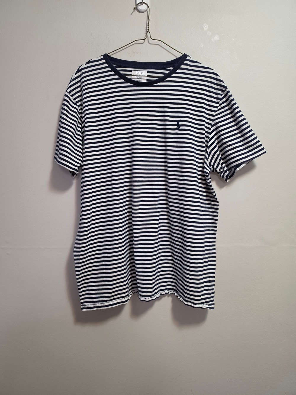 Polo by Ralph Lauren Navy & White Striped Short Sleeve Tee